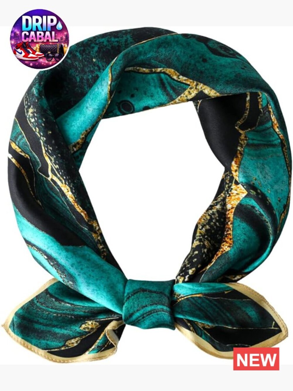 100% Pure Mulberry Silk Square Scarf - 27x27 Lightweight Hair Scarf Head Wrap